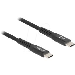 DELOCK 81119 - Cable USB 2.0, conector C a conector C, PD 3.0 60 W, 1 m