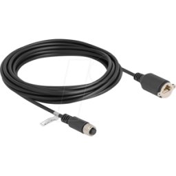 DELOCK 80440 - Cable M12 Codificado A de 8 pines hembra a RJ45 hembra para inst
