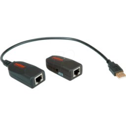 ROLINE 12041100 - Cable USB 2,0, macho a hembra, CAT5e/6, hasta 50 m..