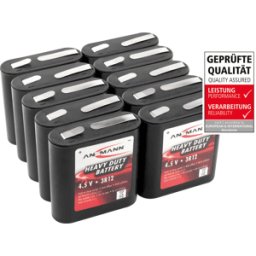 ANSMANN ANS ZK 10X3R12A - Batería de zinc-carbono, 3R12, paquete de 10