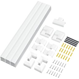 LOGILINK KAB0110 - Juego de conductos, instalación de pared, 67 piezas, blan