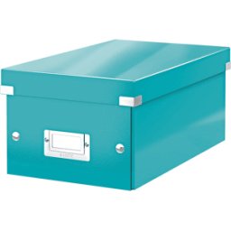 LEITZ 60420051 - Caja de archivos C&S; WOW DVD azul hielo