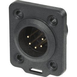 NEUTRIK NC5MDX-T - Conector macho de montaje en panel XLR de 5 vías TOP