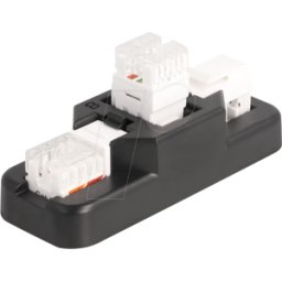 DELOCK 87104 - Juego LSA Keystone con soporte de clip, RJ45 / RJ11, Cat.6, negr