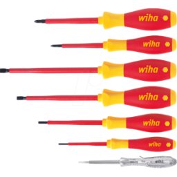 WIHA 00834 - Juego de destornilladores SoftFinish® electric, 7 piezas