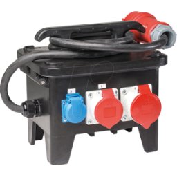AS SCHWABE AS-SCHWABE 60552 - M2 Distribuidor de corriente para obras CEE móvil 32 a, 2