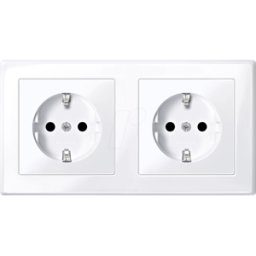 MERTEN ME MS 2328-1425 - M-SMART, toma de corriente doble, blanco activo brillante, antib
