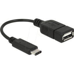 DELOCK 65579 - Cable USB 2.0, conector macho C a conector hembra, 0,15 m