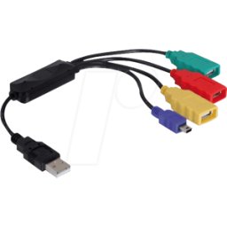 DELOCK 61724 - Cable HUB externo de 4 puertos USB 2.0