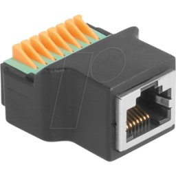DELOCK 66948 - Toma RJ45 bloque de terminales, con adaptador de botón
