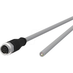 METZ CONNECT MC 142MNA20020 - Cable de sensor, M12, 8 polos, KU > extremo abierto, 2 m