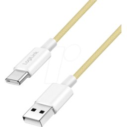 LOGILINK CU0332 - Cable de sincronización y carga, USB-C -> A, 60 W, amaril