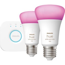 PHILIPS HUE HUE 929002468810 - Kit de inicio, 2x lámpara led, puente Hue
