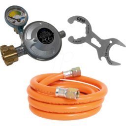 CFH 49404 - Reductor de presión 50 mbar, juego de 3 piezas para barba