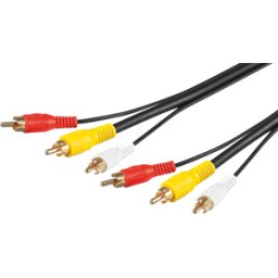 GOOBAY 50139 - Cable de audio y vídeo RCA, 3 conectores RCA, 1,5 m