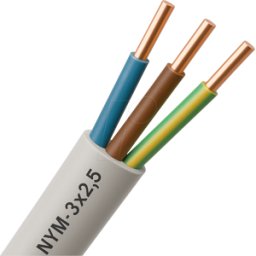 FREI NYM J3X2,5 50M - Funda de cable NYM-J - 3 x 2,5 mm², 50 m.