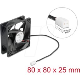 DELOCK 67290 - Ventilador axial de 5 V de corriente continua, 80 x 80 x 25 mm n