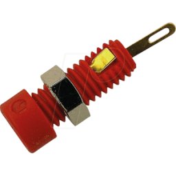 HIRSCHMANN TEST & MEASUREMENT MBI 1 AU RT - Zócalo en miniatura, chapado en oro, rojo