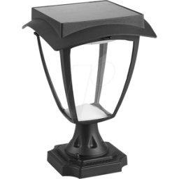 V-TAC VT-2893 - Lámpara LED de mesa solar, 2 W, 3000/6000 K, negra, IP65