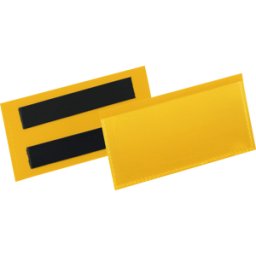 DURABLE 174104 - Bolsa de etiquetas, magnética, 100x38mm, amarillo, 50 piezas