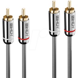LINDY 35345 - Cable de audio RCA, 2x conector RCA, 1,0 m..
