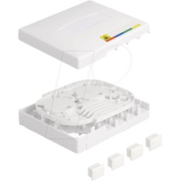 DELOCK 87890 - Caja de empalmes de fibra óptica, montaje en pared