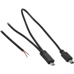 BKL MUSB 10080102 - Micro USB-B + Mini USB-B - extremos libres, 1,0 m
