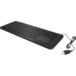 KEYSONIC 28036 - Teclado, USB, silicona, IP68, touchpad, negro