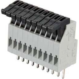 RIA CONNECT AST 021-10 - Bloque de terminales de muelle, 10 polos, Ø 0,08 - 0,5 mm, RM 2,
