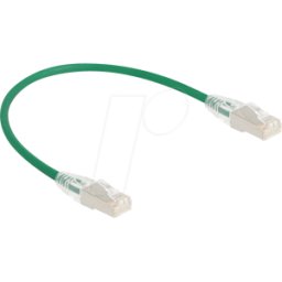 DELOCK 80363 - Cable de red RJ45 Cat.6A U/FTP Slim 0,3 m verde