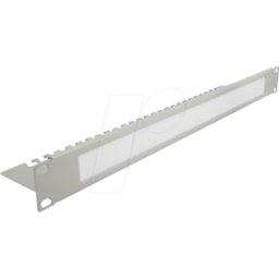 DELOCK 66538 - Panel de escobillas de gestión de cables de 19", placa de