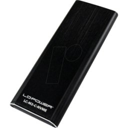 LC POWER LC-M2-C-NVME - Carcasa externa de SSD NVMe M.2 con USB 3.1