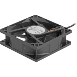 DELOCK 67301 - Ventilador axial, 24 V DC, 80 x 80 x 25 mm, negro