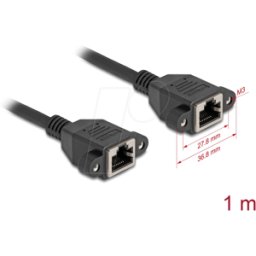 DELOCK 90784 - Cable de extensión de red, S/FTP, CAT.6a, 1 m, negro