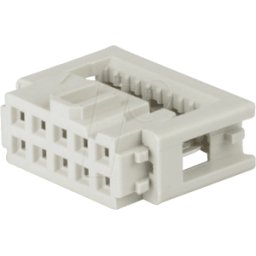 HARTING HAN 510 6803 - Conector hembra de clavijas, 10 polos, RM 2,54 mm