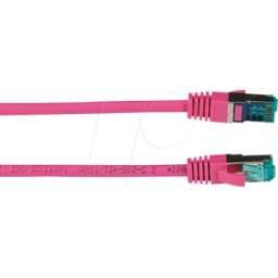EFB-ELEKTRONIK EFB MK60010,5MA - Cable de interconexiones Cat.6a, S/FTP, 0,5 m, magenta