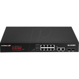 EDIMAX EDI GS-5210PL - Switch, 12 puertos, Gigabit Ethernet, PoE+, SFP