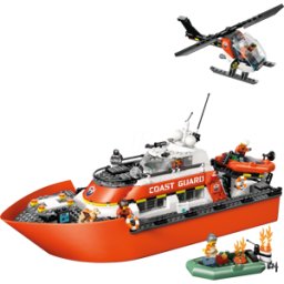 LEGO 60504 - LEGO® City - Bote salvavidas de la Guardia Costera con helic&oac