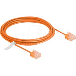 DELOCK 80857 - Cable de red RJ45 Cat.6 UTP Ultra Slim 3 m naranja con enchufes