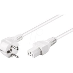 GOOBAY 30370 - Cable de red, conector con puesta a tierra, rosca, 2 m, ws, C15