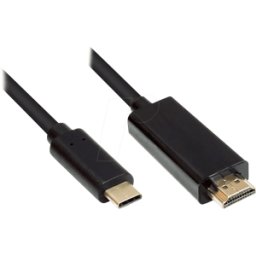 GOOD CONNECTIONS GC M0100 - Cable USB, C- macho > HDMI macho, UHD, 1 m, negro