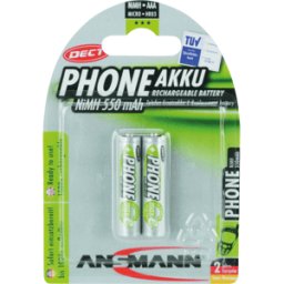 ANSMANN ANS DECT 2X550 - DECT, batería NiMH, AAA (Micro), 550 mAh, paquete de 2
