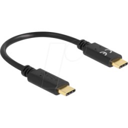 DELOCK 85356 - Cable de carga, USB-C -> C, marcador E, 5 A, 15 cm