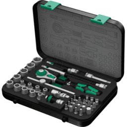 WERA 8100 SA2 - Juego de llaves de vaso, Multi, 1/4", 42 piezas, Zyklop