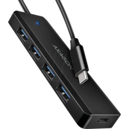 AXAGON AXG HUE-C1C - USB 3.0, concentrador de 5 puertos, 4XA, PD, cable USB-C.