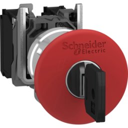 SCHNEIDER ELECTRIC XB4BS9445 - Interruptor de parada de emergencia, Harmony XB4, 22 mm, rojo, d