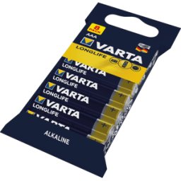 VARTA VAR LL8 MICRO - Larga duración, pila alcalina, AAA (Micro), paquete de 8