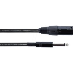 CORDIAL EM 5 MP - Cable de audio, conector XLR de 3 pines > 6,3 mm mono jack, 5 m.