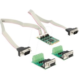 DELOCK 95245 - Mini tarjeta PCIe > 2x Serial RS-422 / 485, protección de