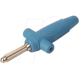 HIRSCHMANN TEST & MEASUREMENT BUELA 300 K BL - Conector tipo banana, 4 mm, conexión por soldadura, azul